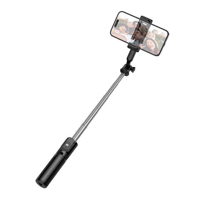 Selfie Stick Borofone BY14 Graceful Mini για Συσκευές 4.5"-7.0" με Τηλεχειριστήριο 120mAh Bluetooth v5.2 Μαύρο