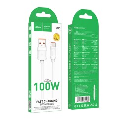 Καλώδιο Hoco X115 Surpass USB-A σε USB-C 100W 5A Λευκό 1m