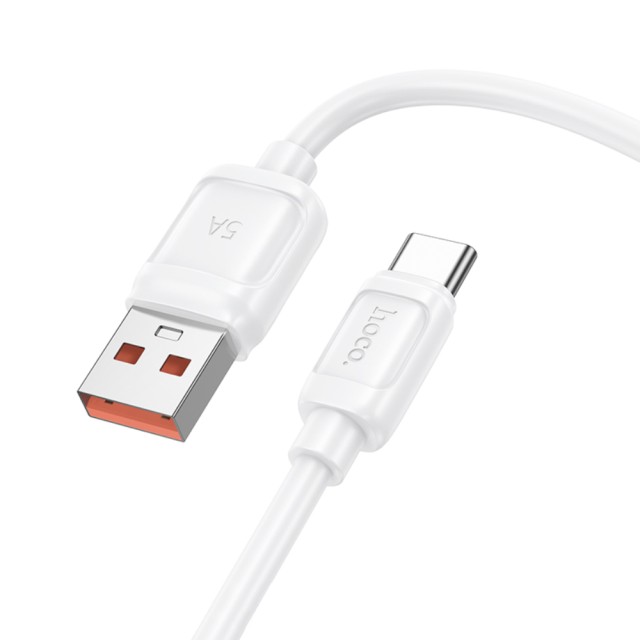 Καλώδιο Hoco X115 Surpass USB-A σε USB-C 100W 5A Λευκό 1m Καλώδιο Hoco X115 Surpass USB-A σε USB-C 100W 5A Λευκό 1m