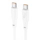 Καλώδιο Hoco X93 Force USB-C σε USB-C PD100W 3A για Γρήγορη Φόρτιση Λευκο 2m