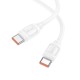 Καλώδιο Hoco X115 Surpass USB-C σε USB-C PD240W 5A Fast Charging Λευκό 1m