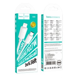 Καλώδιο Hoco X88 Gratified USB-C σε Lightning PD27W Λευκό 2m