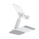 Βάση Στήριξης Επιτραπέζια Αλουμινένια Hoco PH50 Ivey 360° για συσκευές 4.5"-7" και Επεκτεινόμενο Βραχίονα Λευκή