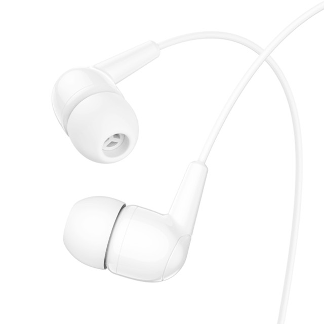 Hands Free Hoco M97 Enjoy Universal Earphones Stereo Bass USB-C με Μικρόφωνο Συμβατά με Όλες τις Συσκευές USB-C Λευκό 1.2m