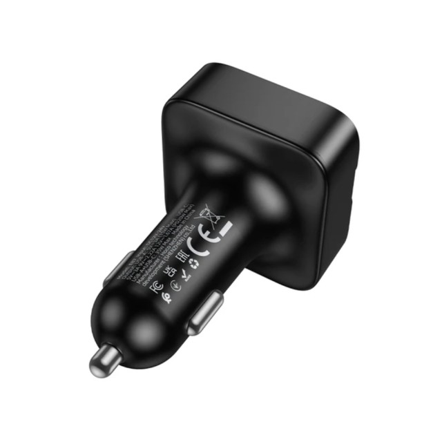 Bluetooth FM Transmitter Hoco E87 Delta 35W με 2xUSB-A και 1xUSB-C PD20W BT v5.4 Υποστηρίζει Αναπαραγωγή Μουσικής απο USB και Απάντηση Κλήσεων