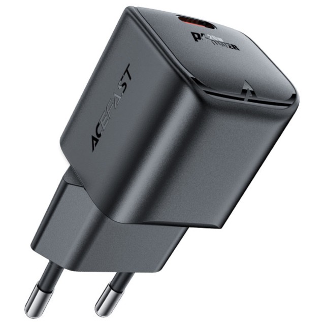Φορτιστής Ταξιδίου Acefast A73 Mini Fast Charging 1xUSB-C PD20W QC3.0 GaN Μαύρος