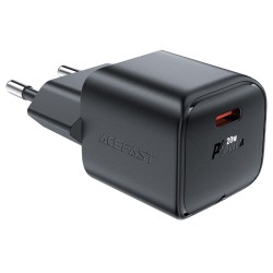 Φορτιστής Ταξιδίου Acefast A73 Mini Fast Charging 1xUSB-C PD20W QC3.0 GaN Μαύρος