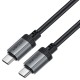 Καλώδιο Acefast C20-03 Μεταλλικό USB-C σε USB-C 60W 20V/3A USB2.0 Braided Μαύρο 1.2m