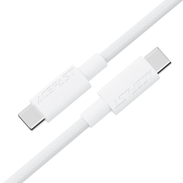 Καλώδιο Acefast C18-03 USB-C σε USB-C 60W 20V/3A USB2.0 Braided Λευκό 1.2m