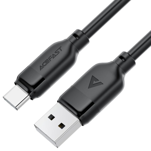 Καλώδιο Acefast C16-04 USB-A σε USB-C 3A USB2.0 με Ενισχυμένους Κονέκτορες Μαύρο 1.2m