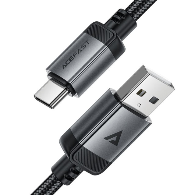 Καλώδιο Acefast C20-04 Μεταλλικό USB-A σε USB-C 3A USB2.0 Braided Μαύρο 1.2m