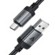 Καλώδιο Acefast C20-04 Μεταλλικό USB-A σε USB-C 3A USB2.0 Braided Μαύρο 1.2m