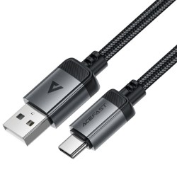 Καλώδιο Acefast C20-04 Μεταλλικό USB-A σε USB-C 3A USB2.0 Braided Μαύρο 1.2m