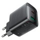 Φορτιστής Ταξιδίου Acefast A106 Fast Charging με 1xUSB-C + 1xUSB-A PD45W GaN Μαύρος