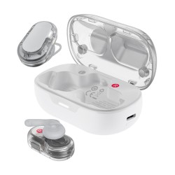 Wireless Earphones Hands Free Acefast FA003 TWS v5.3 550mAh 8hr Λειτουργίας 4-Mic ENC Τεχνολογία IPX4 και Ασύρματη Φόρτιση Λευκά