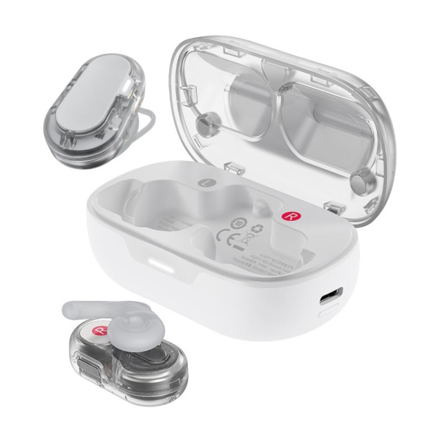 Wireless Earphones Hands Free Acefast FA003 TWS v5.3 550mAh 8hr Λειτουργίας 4-Mic ENC Τεχνολογία IPX4 και Ασύρματη Φόρτιση Λευκά