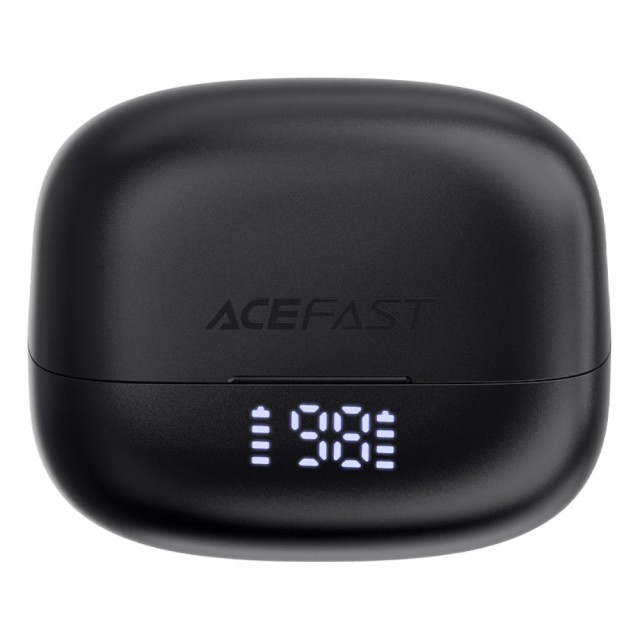 Wireless Earphones Hands Free Acefast W1 TWS v5.4 400mAh 8hr Λειτουργίας ANC 4-Mic ENC Τεχνολογία IPX4 με LED Ένδειξη Μπαταρίας Μαύρα