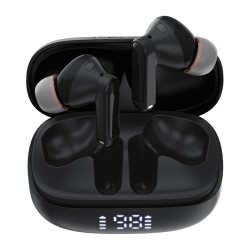 Wireless Earphones Hands Free Acefast W1 TWS v5.4 400mAh 8hr Λειτουργίας ANC 4-Mic ENC Τεχνολογία IPX4 με LED Ένδειξη Μπαταρίας Μαύρα