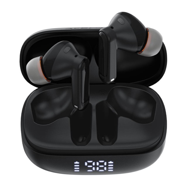 Wireless Earphones Hands Free Acefast W1 TWS v5.4 400mAh 8hr Λειτουργίας ANC 4-Mic ENC Τεχνολογία IPX4 με LED Ένδειξη Μπαταρίας Μαύρα