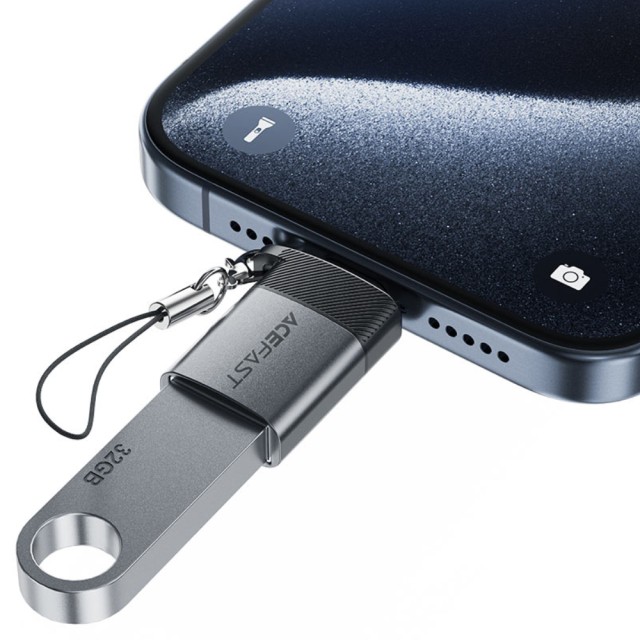 Αντάπτορας Acefast J7 USB-A σε USB-C Mini OTG USB3.0 10Gbps Μαύρος