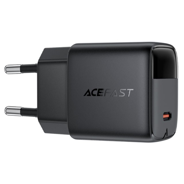 Φορτιστής Ταξιδίου Acefast A115 Fast Charging USB-C PD30W 3.0A GaN με LED Ένδειξη Φόρτισης Μαύρος
