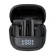 Wireless Earphones Hands Free Acefast W2 TWS v5.4 400mAh 8hr Λειτουργίας ANC και 4-Mic ENC Τεχνολογία IPX4 με LED Display Μαύρα