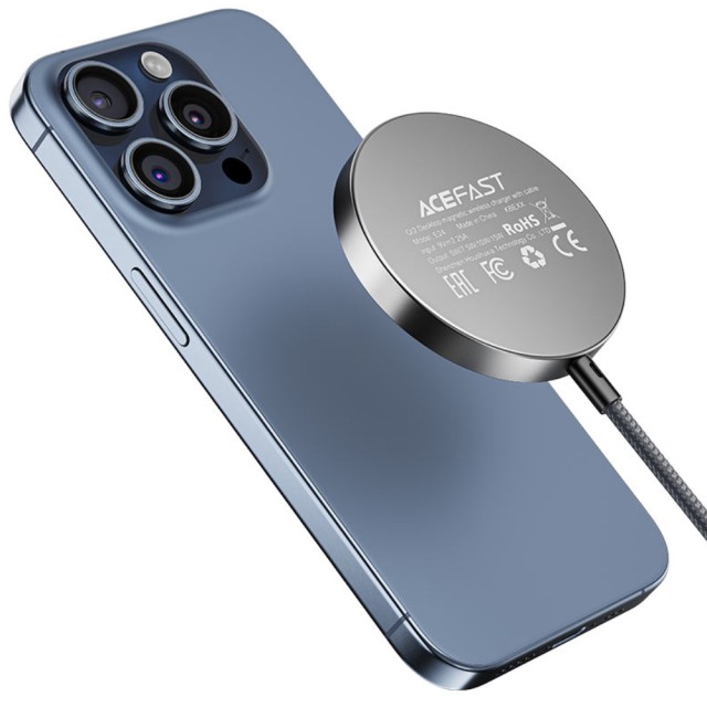 Ασύρματος Φορτιστής Acefast E24 15W Συμβατός με MagSafe και Qi2 Ασύρματη Φόρτιση Μαύρος