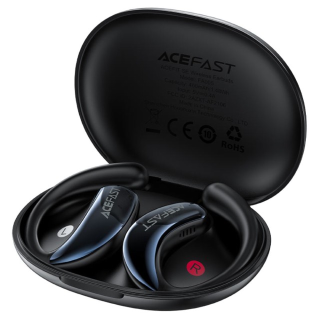 Wireless Earphones Hands Free Acefast FA005 TWS Ultra Thin v5.4 400mAh 20hr Λειτουργίας ENC IPX4 Μαύρα