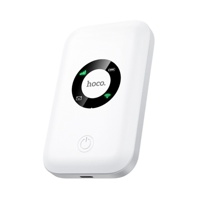 Φορητό Wifi Router Hoco. DQ11 4G Wifi6 150Mbps 2.4GHz Λευκό