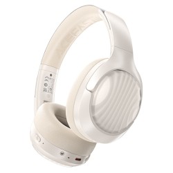 Wireless Ακουστικά Stereo Acefast H5 500mAh v5.4 ANC AUX με Μικρόφωνο Milky White