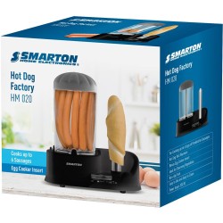 Συσκευή Hot Dog 2 σε 1 Smarton HM 020 350W – Ατμομάγειρας για Λουκάνικα, Ζέσταμα Ψωμιού & Βράσιμο 3 Αυγών