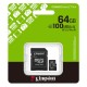 Κάρτα Μνήμης Kingston Canvas Select Plus+ MicroSDXC 64GB Class 10 με SD Adapter έως 150MB/s SDCS3/64GB Κάρτα Μνήμης Kingston Canvas Select Plus+ MicroSDXC 64GB Class 10 με SD Adapter έως 150MB/s SDCS3/64GB