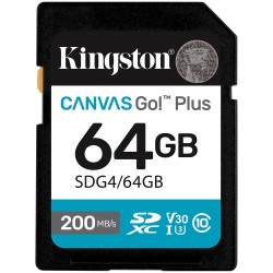 Κάρτα Μνήμης Kingston CanvasGo+ SDXC 64GB Class 10 εως 200Mb/s SDG4/64GB Κάρτα Μνήμης Kingston CanvasGo+ SDXC 64GB Class 10 εως 200Mb/s SDG4/64GB