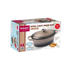 Κατσαρόλα Oval Εμαγιέ 28x11.2cm 3.5lt Lamart IRON LT1305
