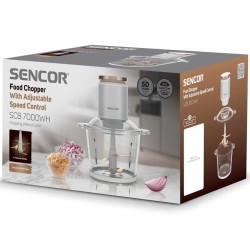 Πολυκόπτης Multi με Γυάλινο Δοχείο & 6 Λεπίδες Τιτανίου 3000ml 800W Sencor SCB 7000WH Λευκός