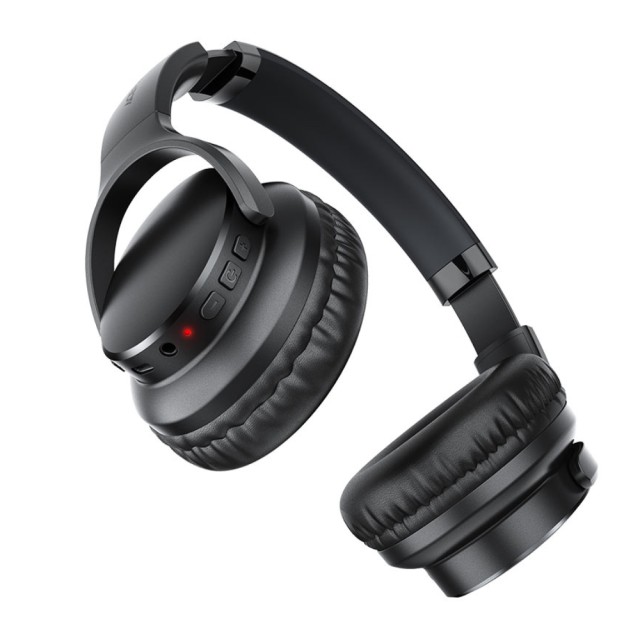 Wireless Ακουστικά Stereo Acefast H10 500mAh v5.4 Hi-Fi με Μικρόφωνο AUX USB-C 60ώρες Λειτουργία Μαύρα