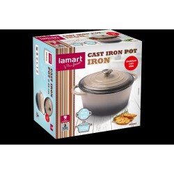 Κατσαρόλα Oval Εμαγιέ 26x12cm 4.8lt Lamart IRON LT1303