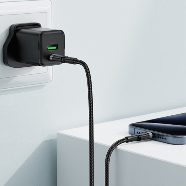 Καλώδιο Σύνδεσης Acefast C22-03 USB-C σε USB-C Braided USB2.0 3A 60W 1.2m Μαύρο