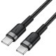 Καλώδιο Σύνδεσης Acefast C22-03 USB-C σε USB-C Braided USB2.0 3A 60W 1.2m Μαύρο