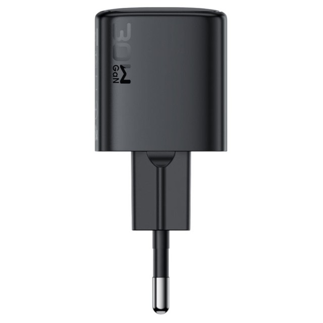 Φορτιστής Ταξιδίου Acefast A118 Mini Fast Charging 1xUSB-C PD30W QC3.0 GaN Μαύρος