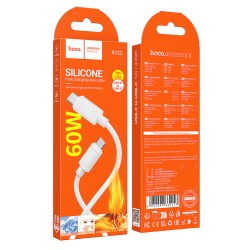 Καλώδιο σύνδεσης X122 Benefit USB-C σε USB-C PD60W 3A για Γρήγορη Φόρτιση Λευκο 1m