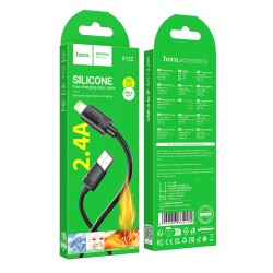 Καλώδιο Hoco X122 USB-A σε Lightning 2.4A Fast Charging Μαύρο 1m