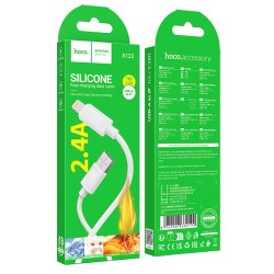 Καλώδιο Hoco X122 USB-A σε Lightning 2.4A Fast Charging Λευκό 1m