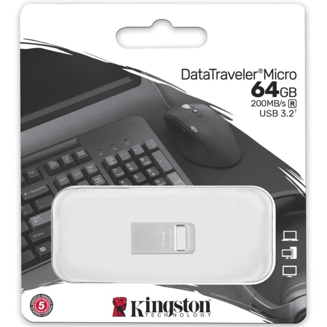 USB Kingston Data Traveller Micro 3.2 Gen.1 64GB Metallic Ultra-small DTMC3G2/64GB USB Kingston Data Traveller Micro 3.2 Gen.1 64GB Metallic Ultra-small DTMC3G2/64GB