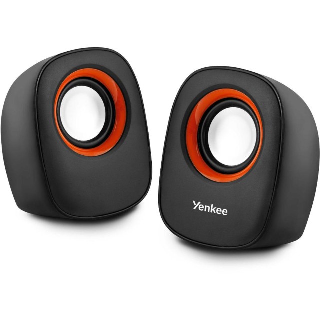 Yenkee YSP 2001BK Stereo Mini Ηχεία 2.0 6W Παροχή Ρεύματος μέσω USB-A Μαύρα