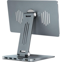 Βάση Στήριξης Επιτραπέζια Μαγνητική / Hub Yenkee YSN 04 για iPads εως 11" με 3xUSB-A, 1xUSB-C PD100W, 1xHDMI 2.0, SD Θύρα και Ασύρματη Φόρτιση