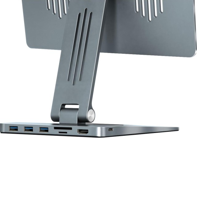 Βάση Στήριξης Επιτραπέζια Μαγνητική / Hub Yenkee YSN 04 για iPads εως 11" με 3xUSB-A, 1xUSB-C PD100W, 1xHDMI 2.0, SD Θύρα και Ασύρματη Φόρτιση