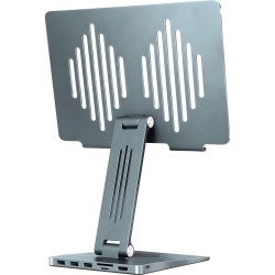 Βάση Στήριξης Επιτραπέζια / Hub Yenkee YSN 03 για Συσκευές εως 15.6" με 3xUSB-A, 1xUSB-C PD100W, 1xHDMI 2.0, SD Θύρα και Ασύρματη Φόρτιση