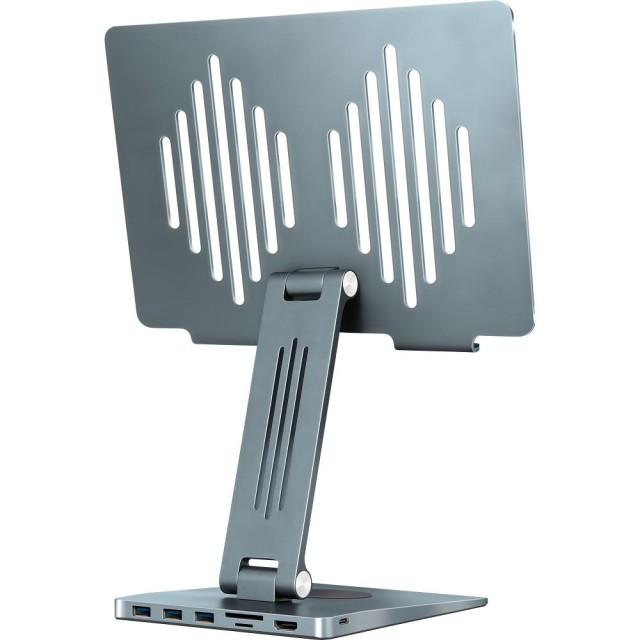 Βάση Στήριξης Επιτραπέζια / Hub Yenkee YSN 03 για Συσκευές εως 15.6" με 3xUSB-A, 1xUSB-C PD100W, 1xHDMI 2.0, SD Θύρα και Ασύρματη Φόρτιση