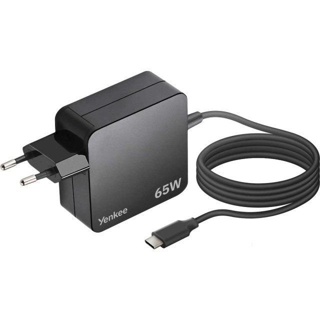 Universal Φορτιστής Yenkee YAU C65 PD65W με USB-C Καλώδιο για Smartphones / Tablets and Laptops 1.8m